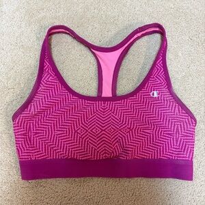 Champion Women's Fuchsia Patterned Sports Bra